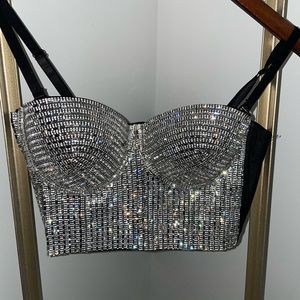 Akira Small Sparkly Corset Top